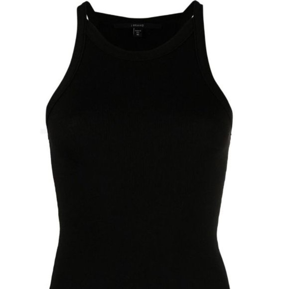 J Brand Claire Ribbed Tank Top Black - Picture 3 of 4